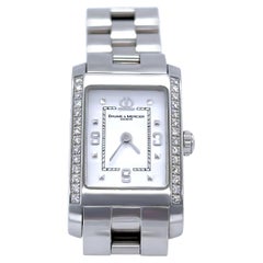 Baume & Mercier Montre en acier inoxydable Hampton Diamond 22mm