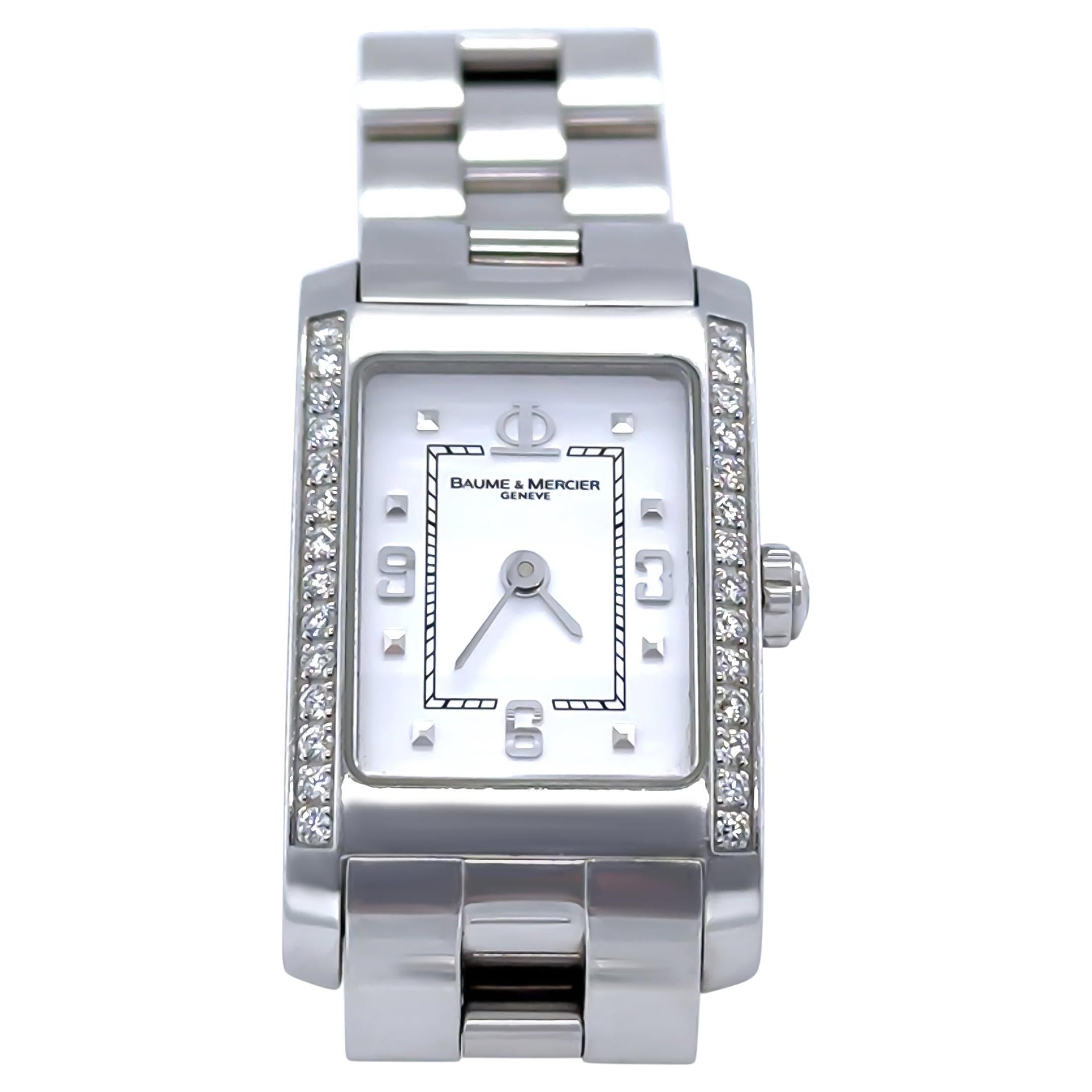 Reloj Baume 
Mercier Hampton Diamond de acero inoxidable 22 mm en venta