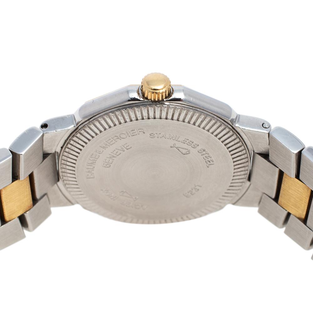 Baume & Mercier Stainless Steel Riviera Women's Wristwatch 25 mm In Good Condition In Dubai, Al Qouz 2