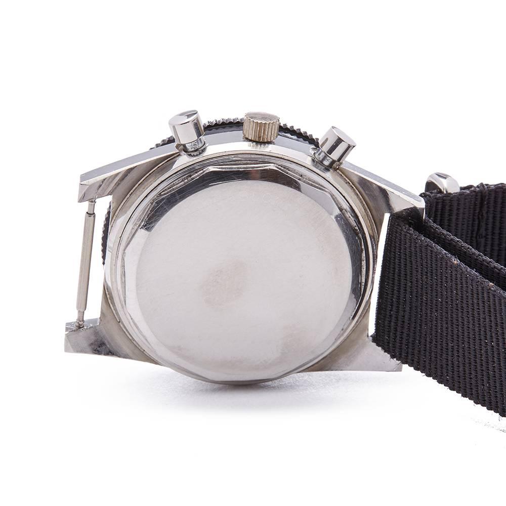 Baume & Mercier Stainless Steel Vintage Chronograph Mechanical Wind Wristwatch 3