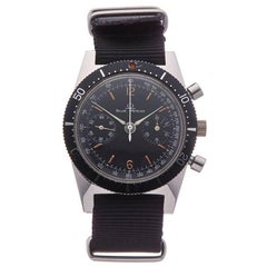 Baume & Mercier Stainless Steel Vintage Chronograph Mechanical Wind Wristwatch