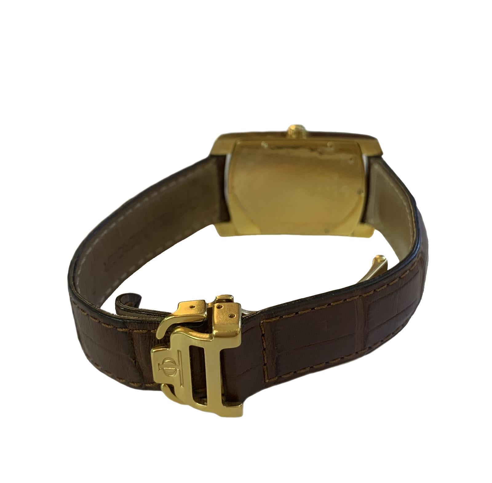 Baume & Mercier Tiffany 18k Gold Hampton Watch WV045224 In Excellent Condition In New York, NY
