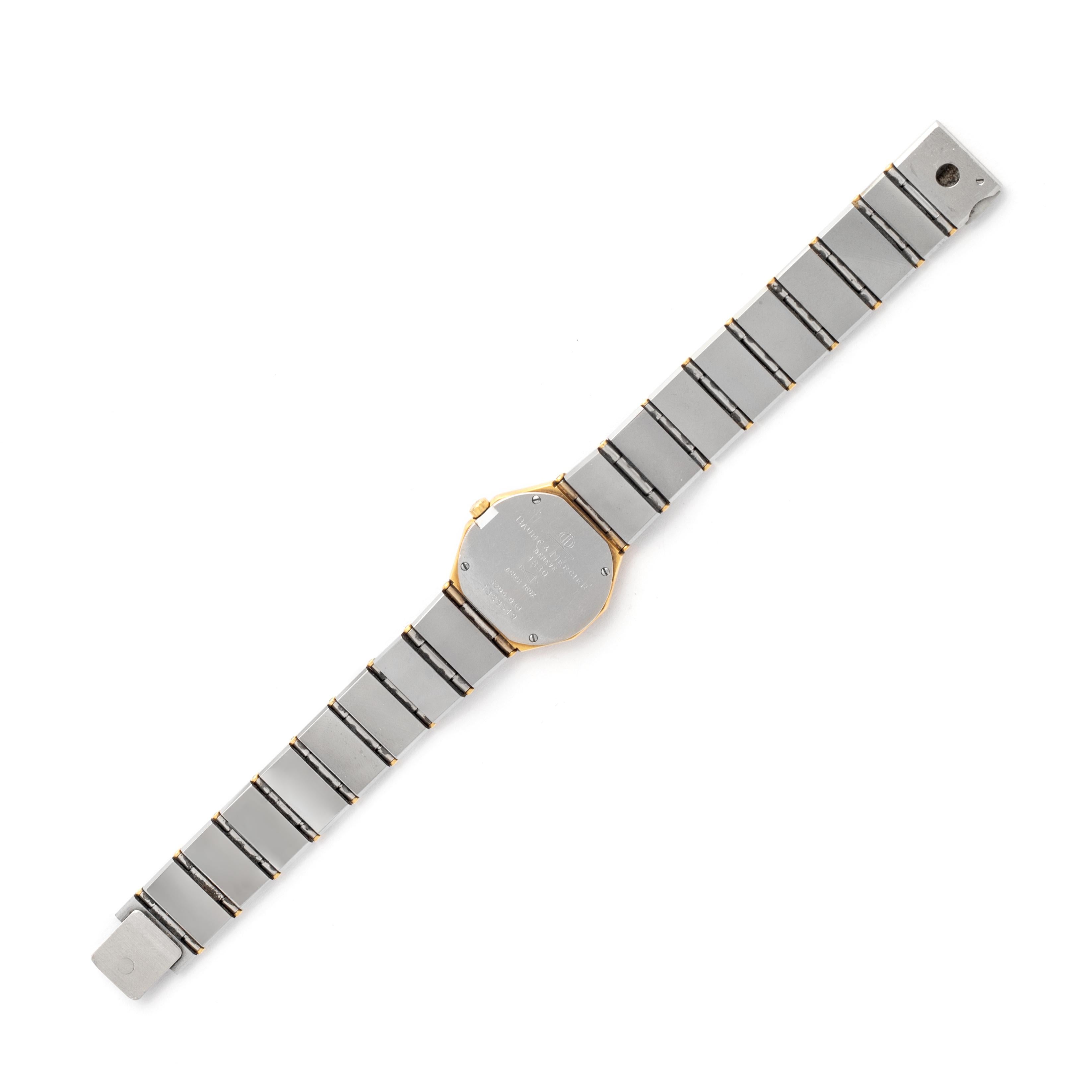 Baume & Mercier, montre-bracelet vintage d'avant-garde en acier inoxydable État moyen - En vente à Geneva, CH
