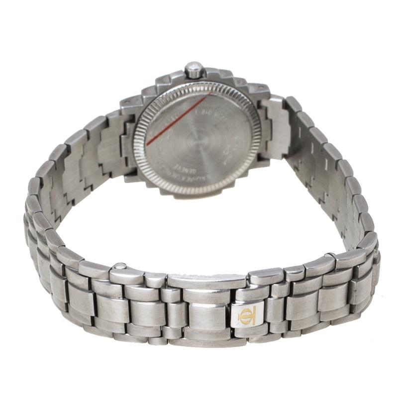 Baume & Mercier White Two-Tone Riviera 5236.018.3 Women's Wristwatch 26 mm In Good Condition In Dubai, Al Qouz 2