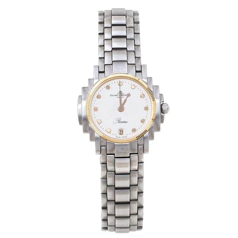 Baume & Mercier White Two-Tone Riviera 5236.018.3 Women's Wristwatch 26 mm