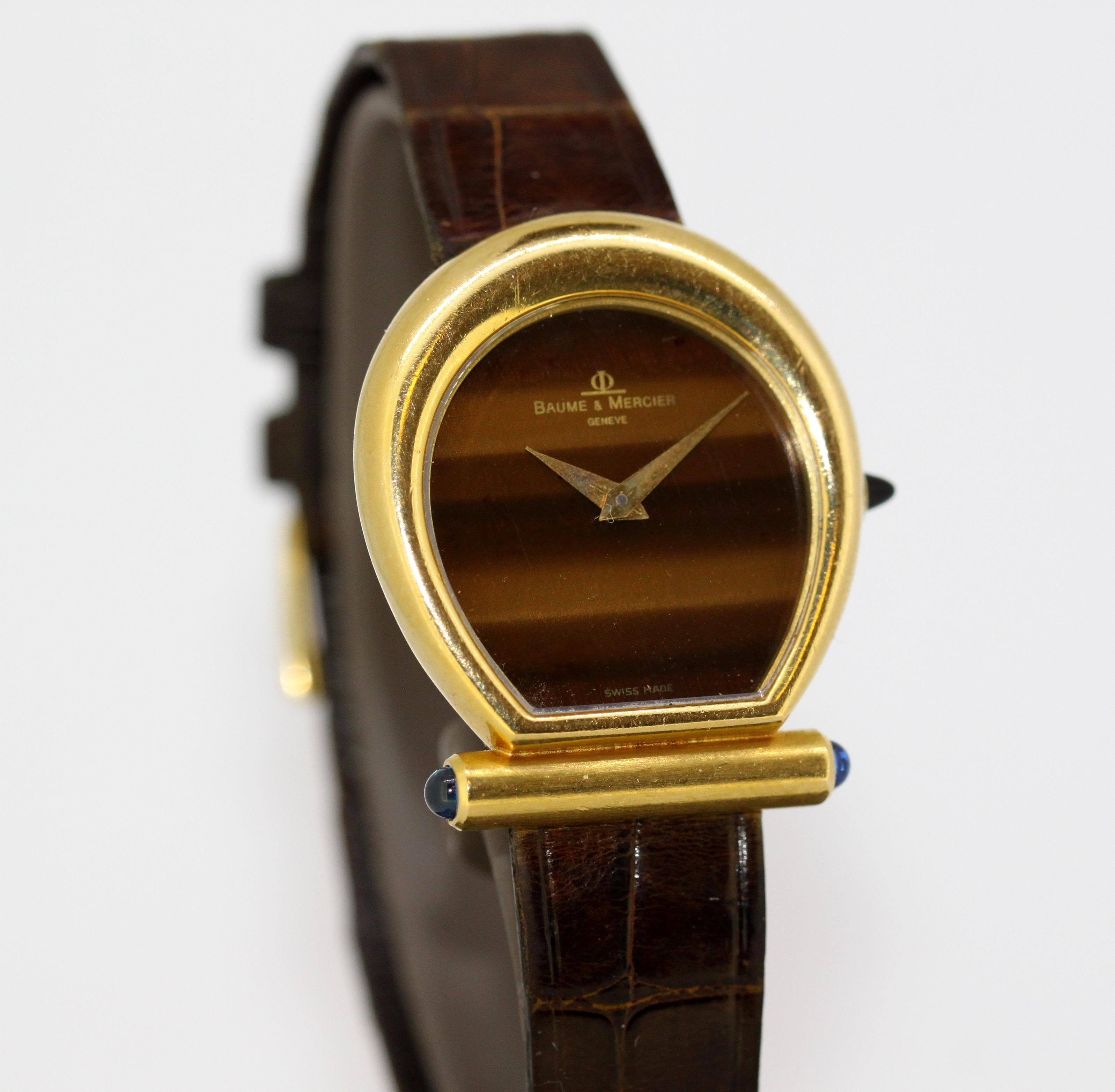 Baume & Mercier Armbanduhr - 18k Gold & Tigerauge - 464325 - Frauen - 1990-1999 1