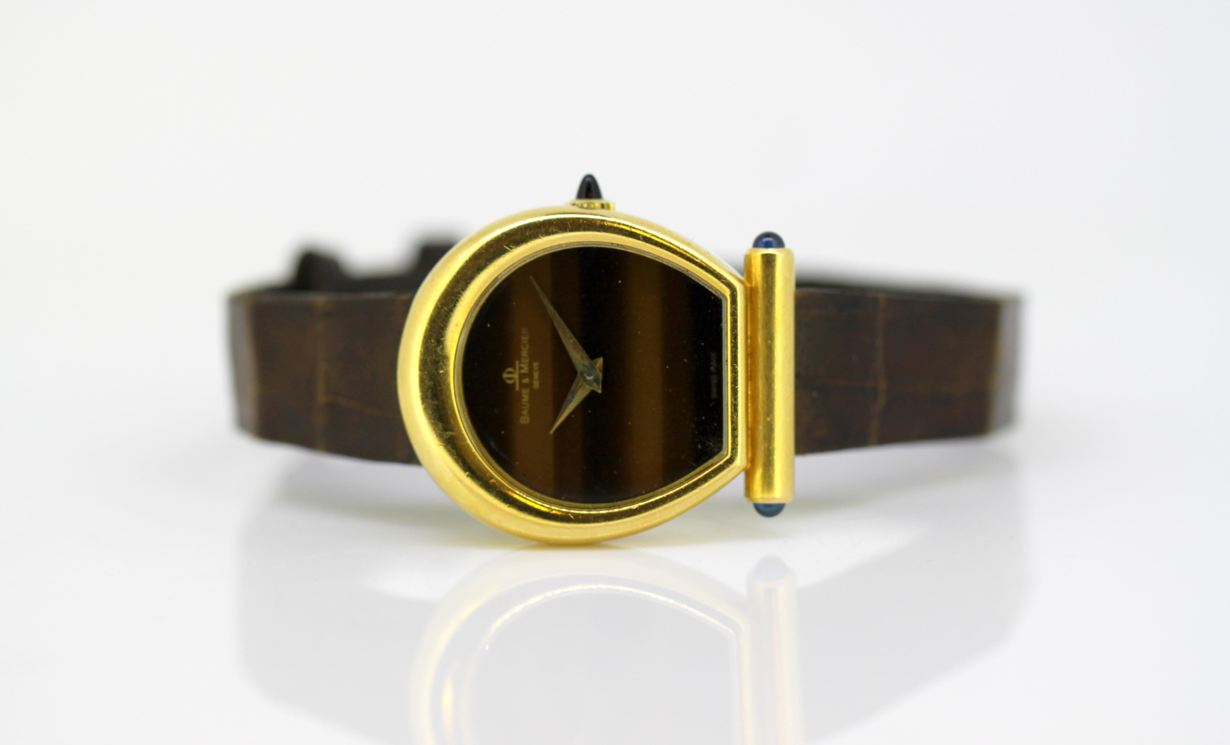 Baume & Mercier Armbanduhr - 18k Gold & Tigerauge - 464325 - Frauen - 1990-1999 4