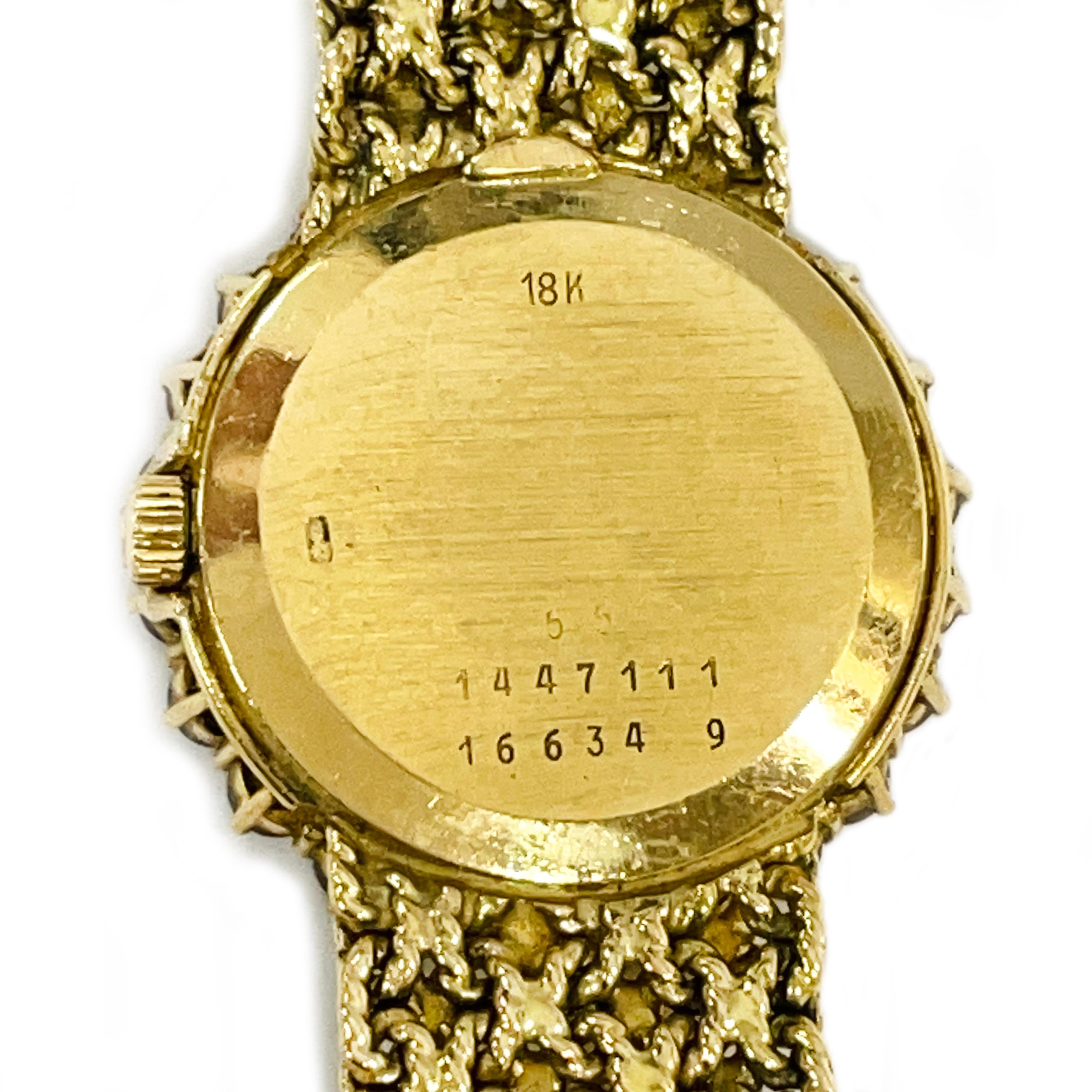 Baume & Mercier Yellow Gold Diamond Wristwatch In Good Condition For Sale In Palm Desert, CA