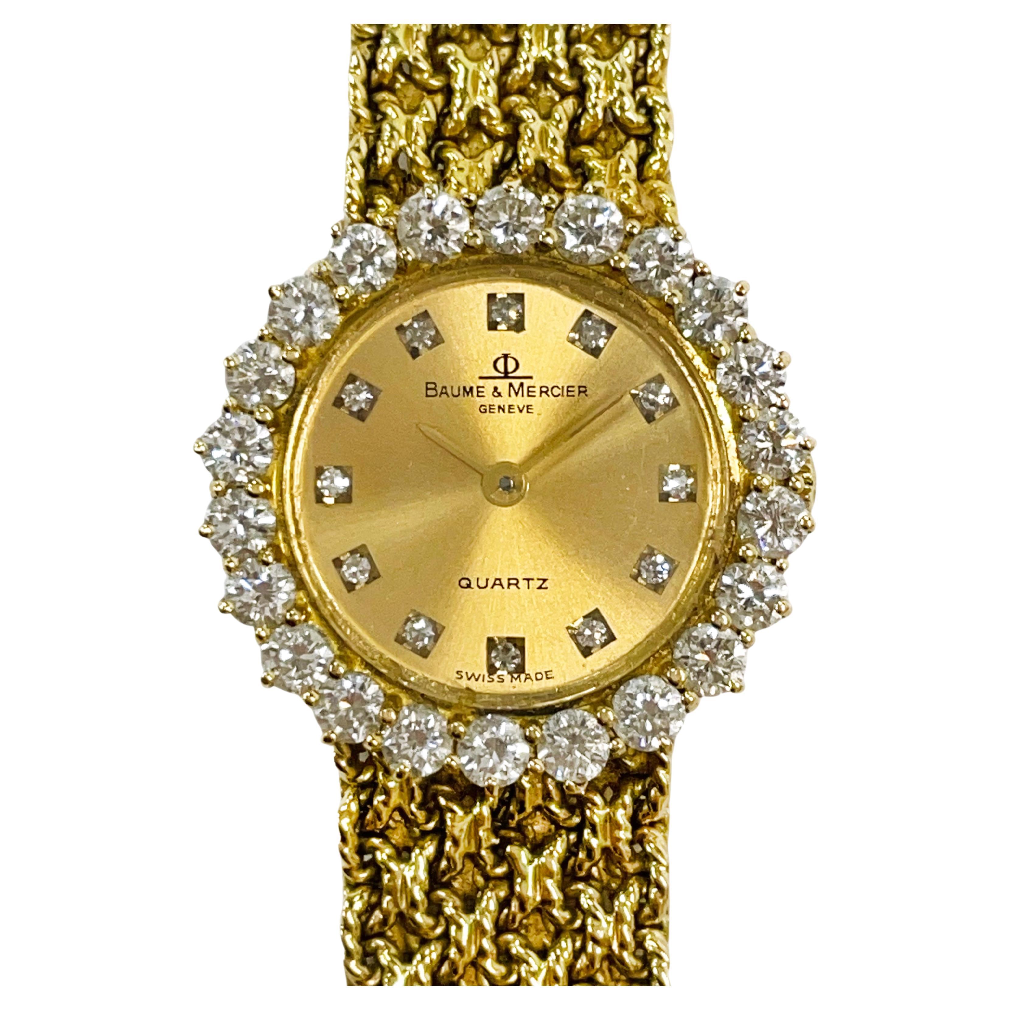 Baume & Mercier Yellow Gold Diamond Wristwatch