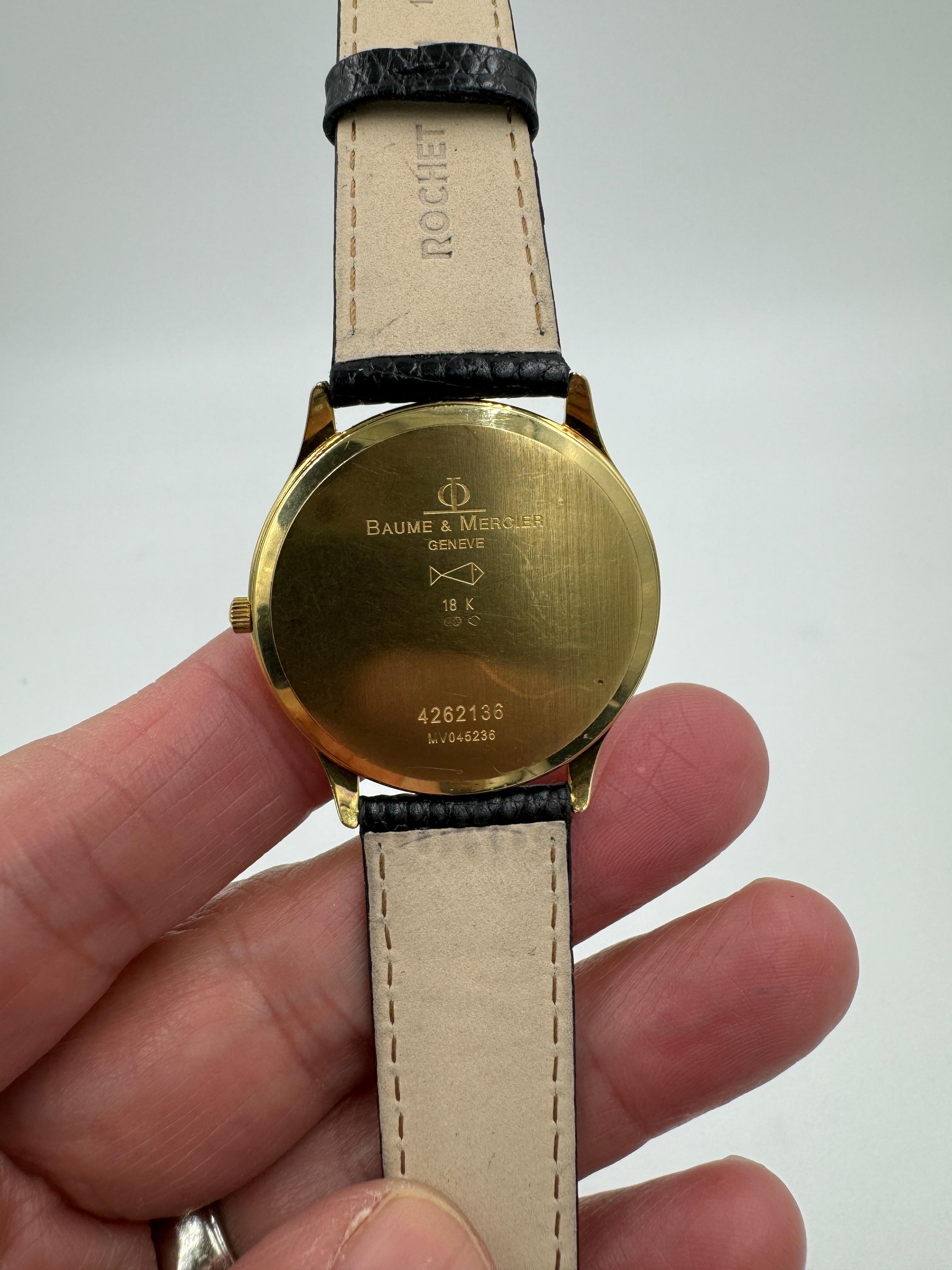 Reloj de pulsera Baume & Mercier de oro amarillo  en venta 5