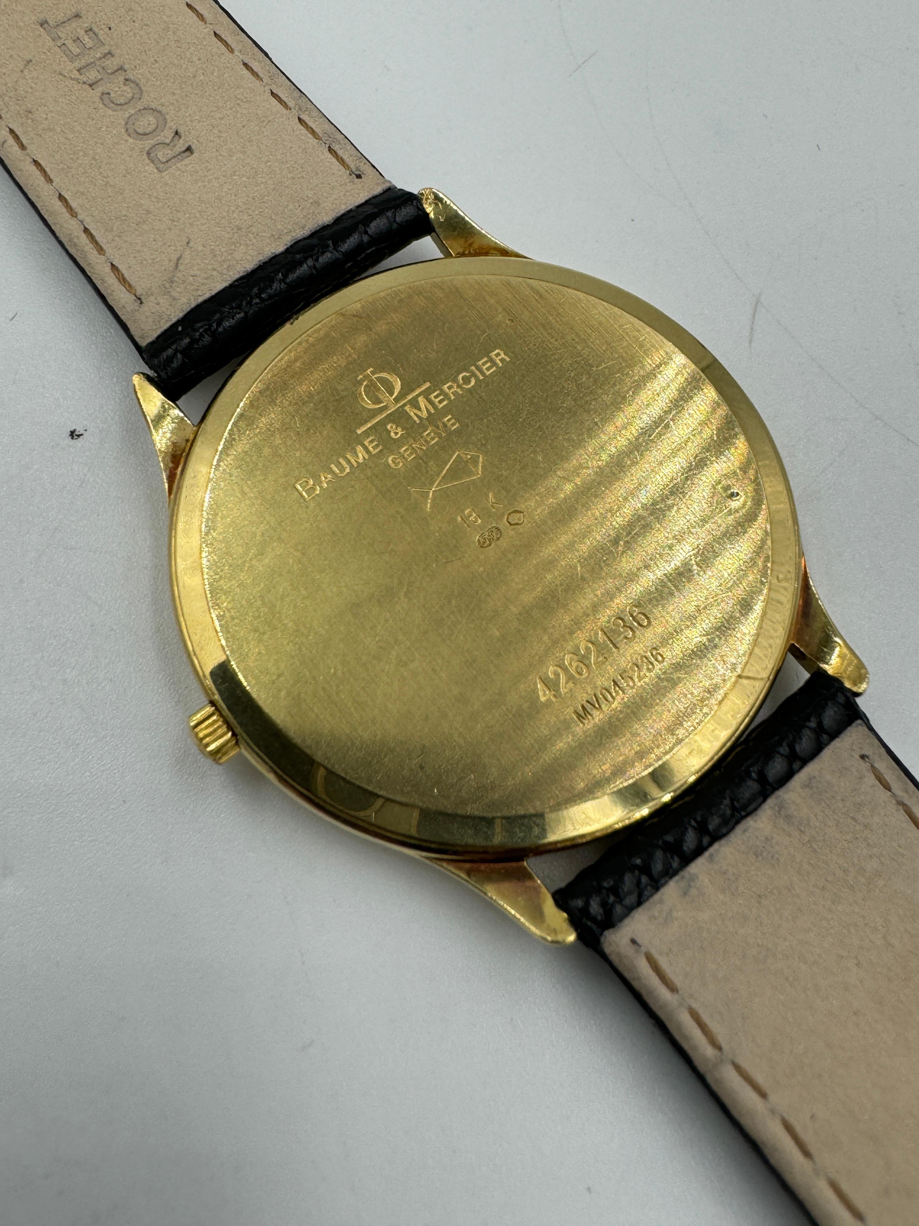 Baume & Mercier Yellow Gold Wristwatch  For Sale 6