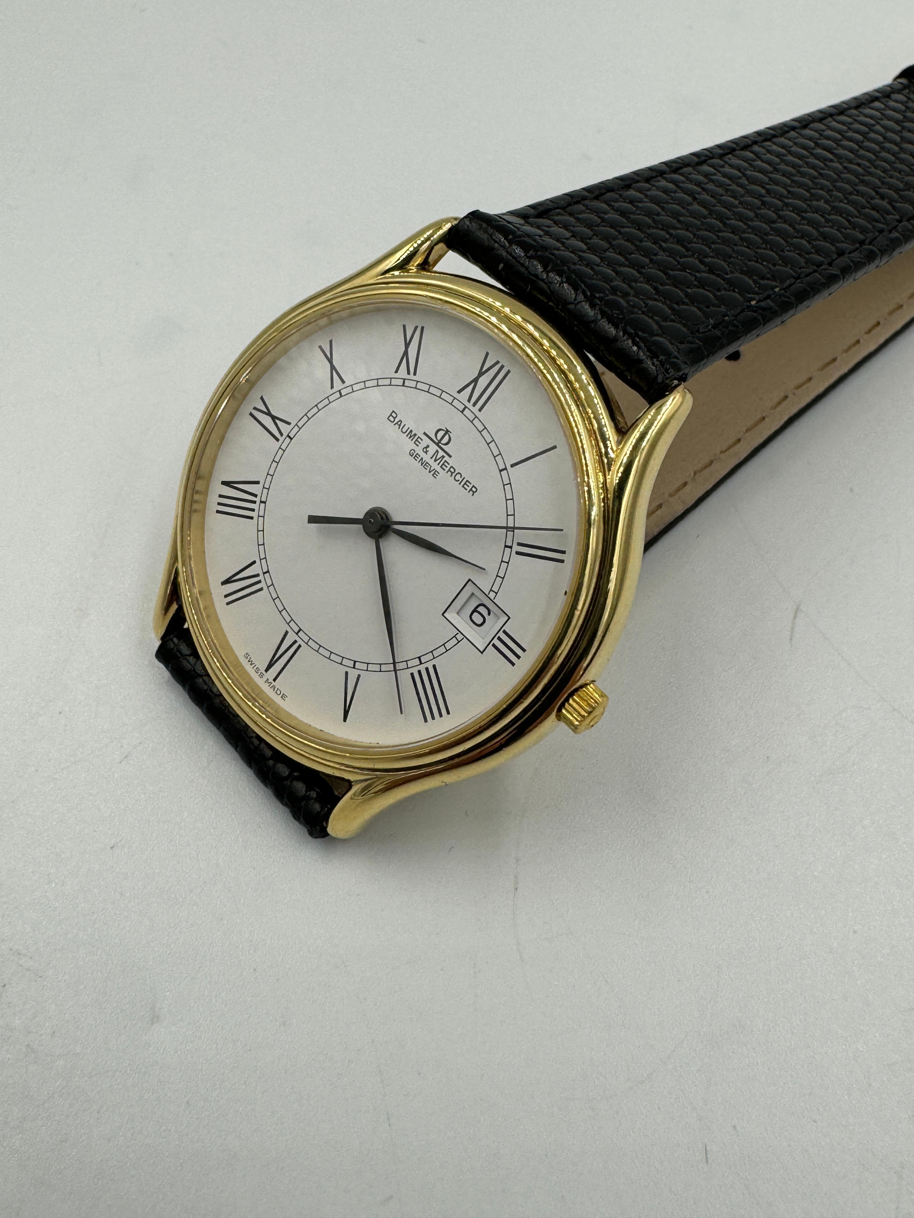 Baume & Mercier Gelbgold-Armbanduhr (Zeitgenössisch)