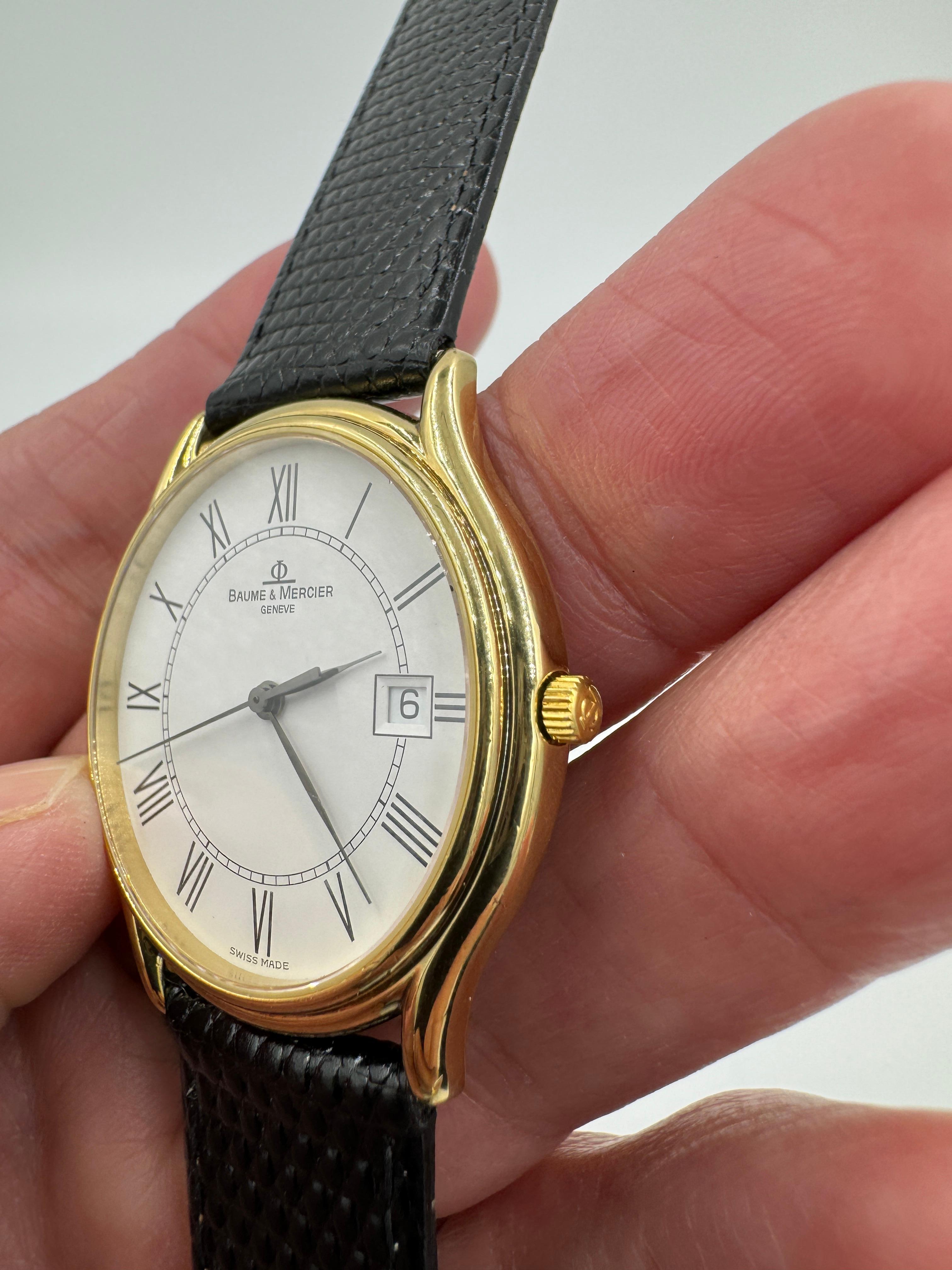 Baume & Mercier Yellow Gold Wristwatch  For Sale 1