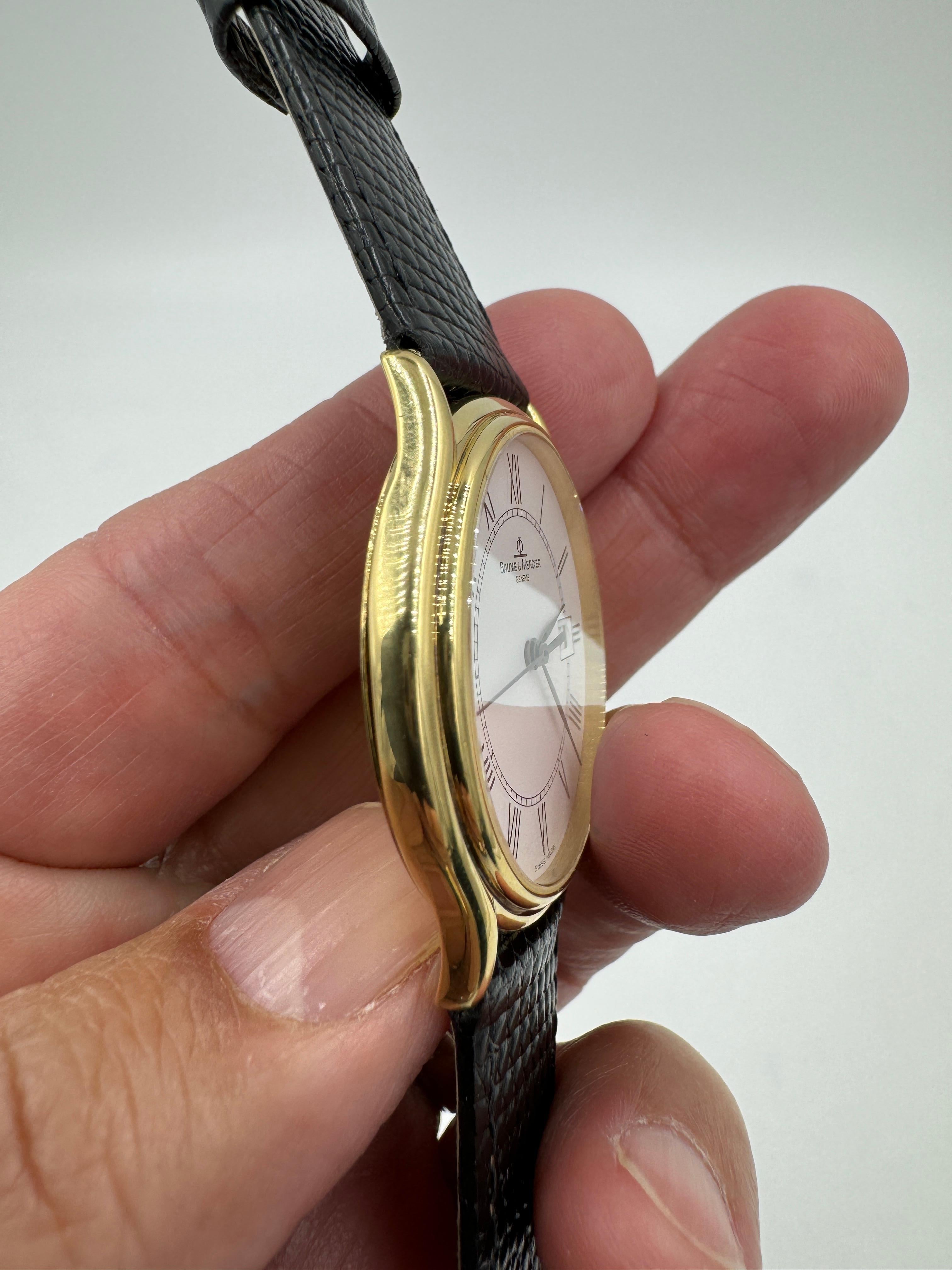 Baume & Mercier Yellow Gold Wristwatch  For Sale 2
