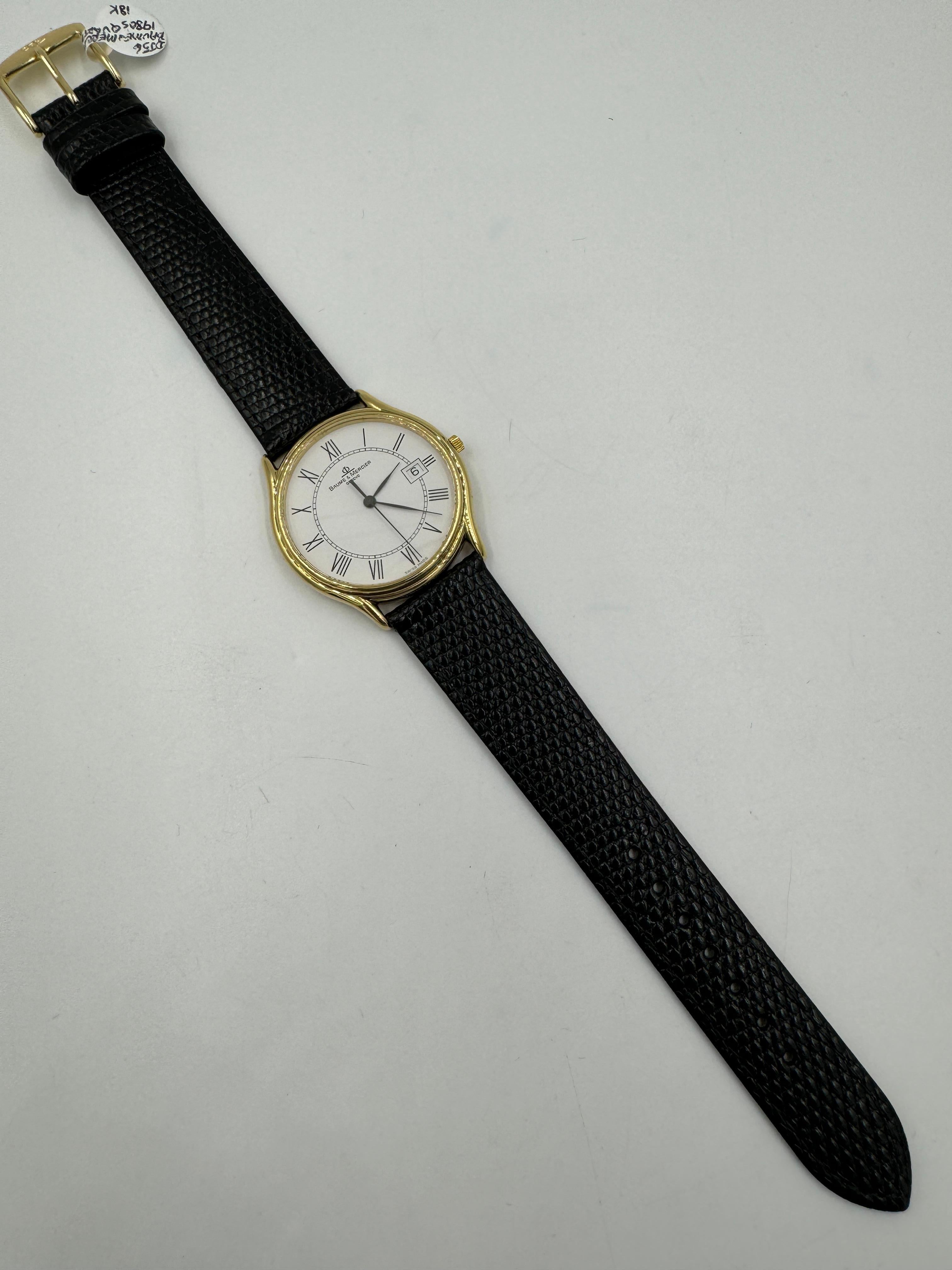 Baume & Mercier Yellow Gold Wristwatch  For Sale 4
