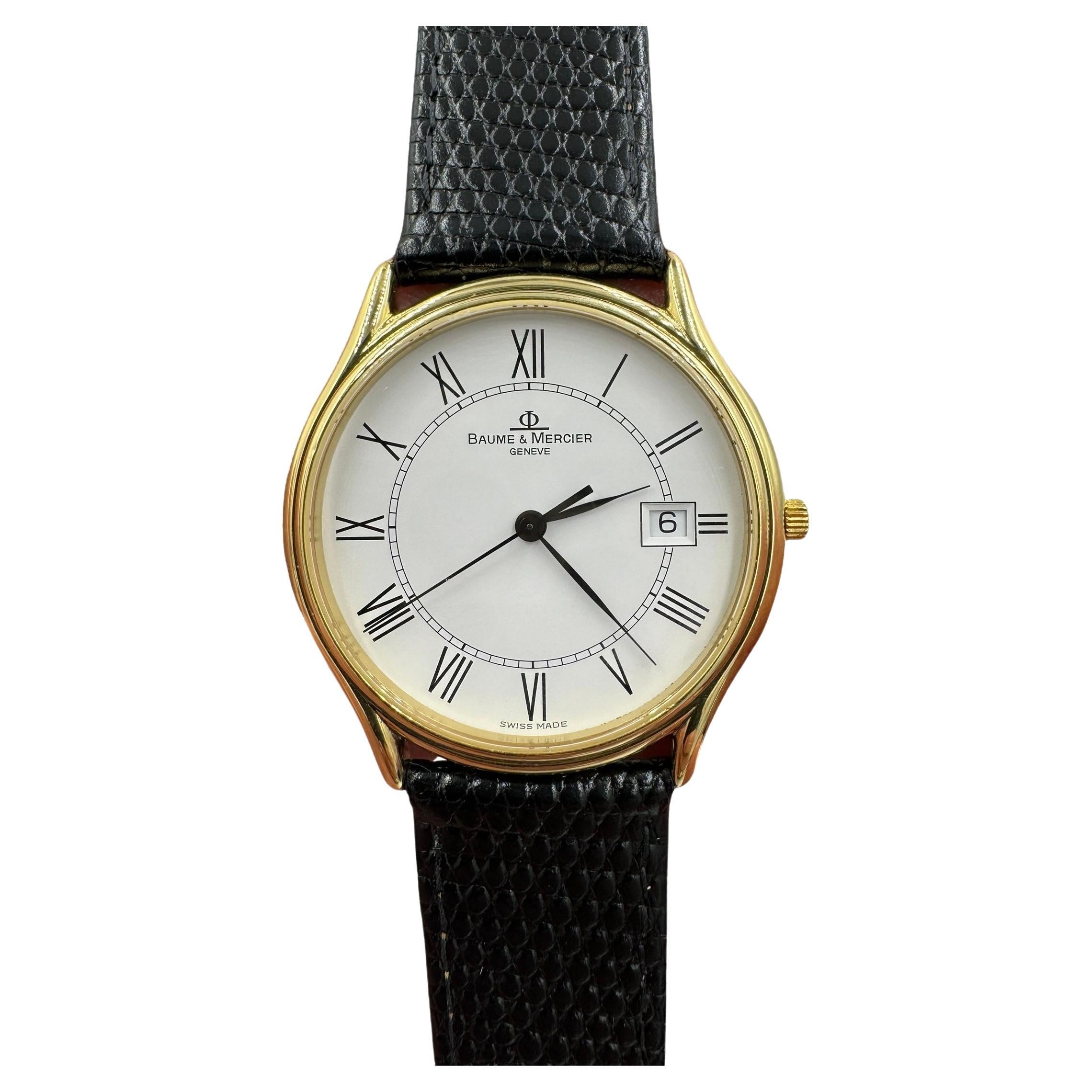 Baume & Mercier Yellow Gold Wristwatch  For Sale