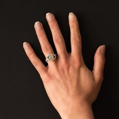 Baume Modern 18 Karat White Gold 2.55 Carat Diamond Art Deco Style Spirit Ring