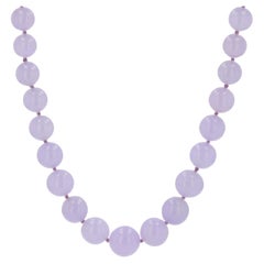 Baume Modern Parma Jade Jadeite Beads 18 Karat White Gold Necklace