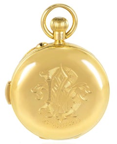 Reloj de bolsillo Baume Swiss Full Hunter de repetición de minutos de palanca sin llave, C1890s