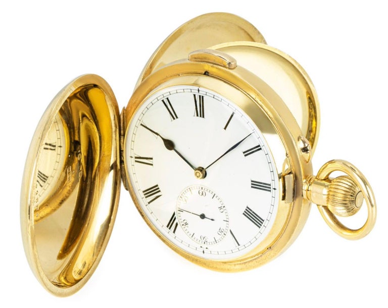 Baume Swiss Full Hunter Keyless Lever Minute Repeater Pocket Watch C1890s