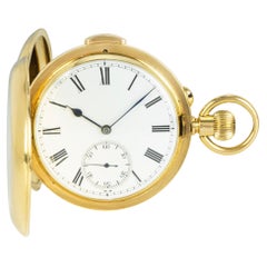 Antique Baume Swiss Full Hunter Keyless Lever Minute Repeater Pocket Watch, C1890s