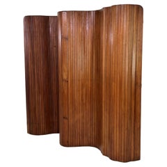 Baumman 1940s Wooden Folding Screen Divider