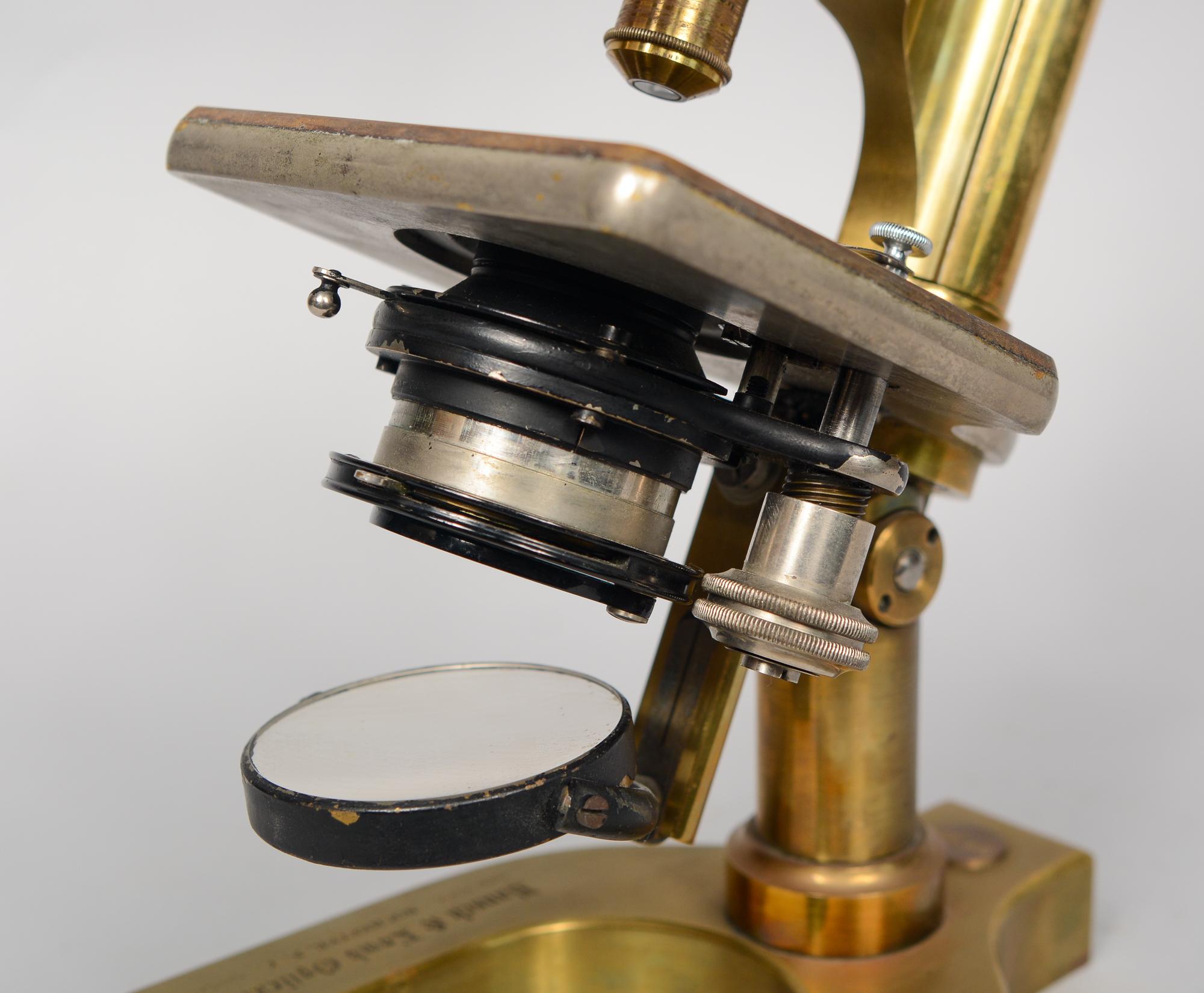 Bausch and Lomb Brass Microscope Early 20th Century 4