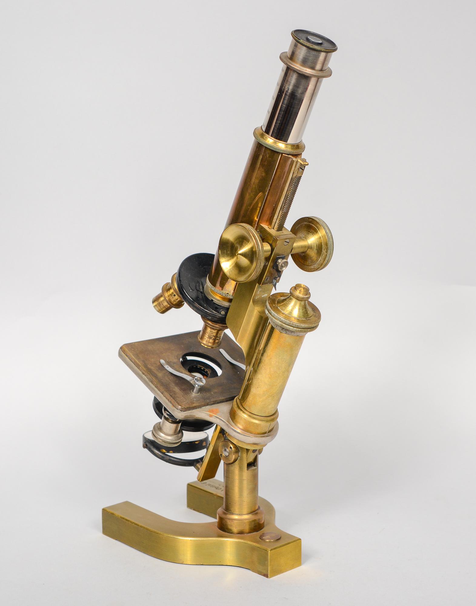 bausch and lomb brass microscope