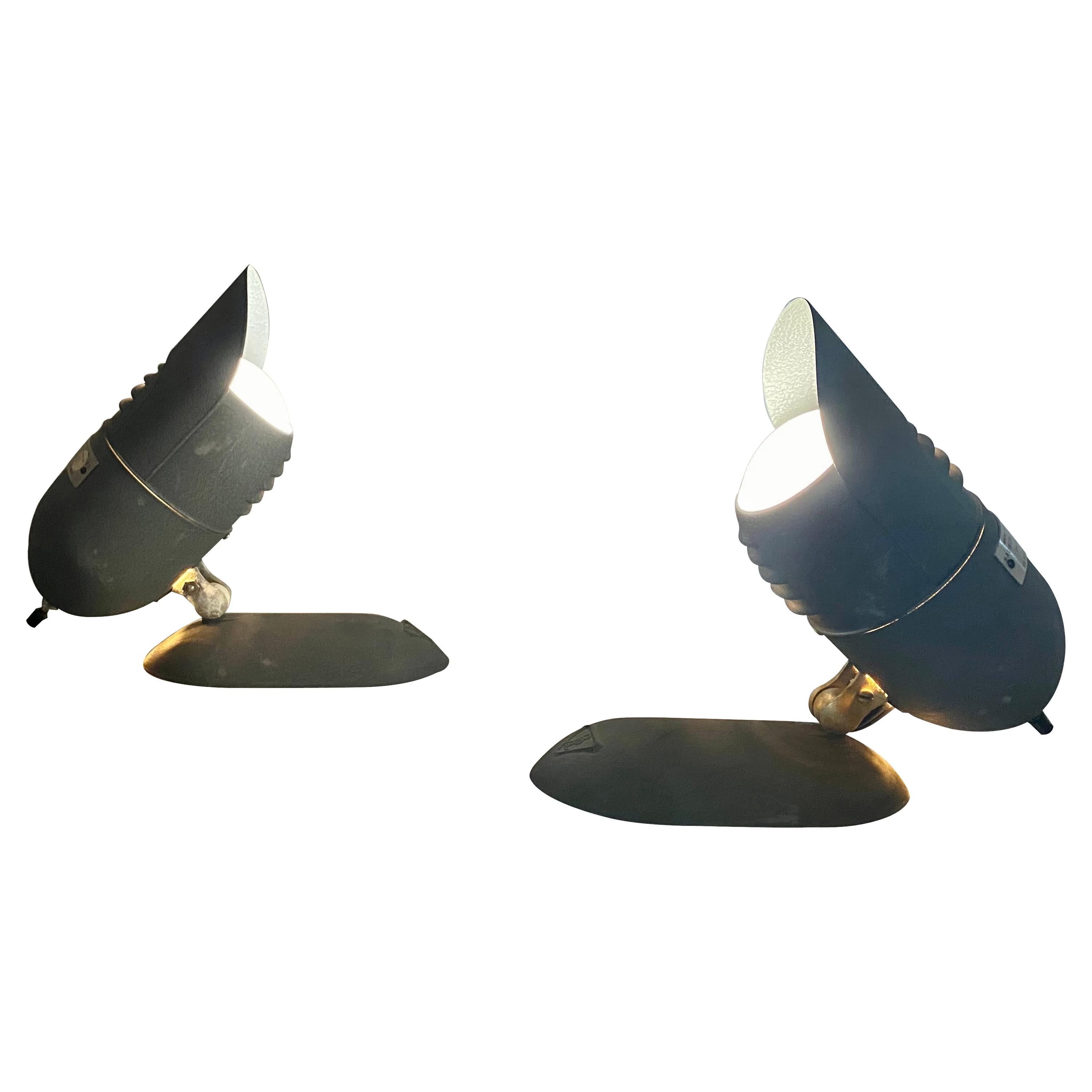 Lampada da scrivania articolata industriale Bausch & Lomb, Sconce Mid-Century Modern