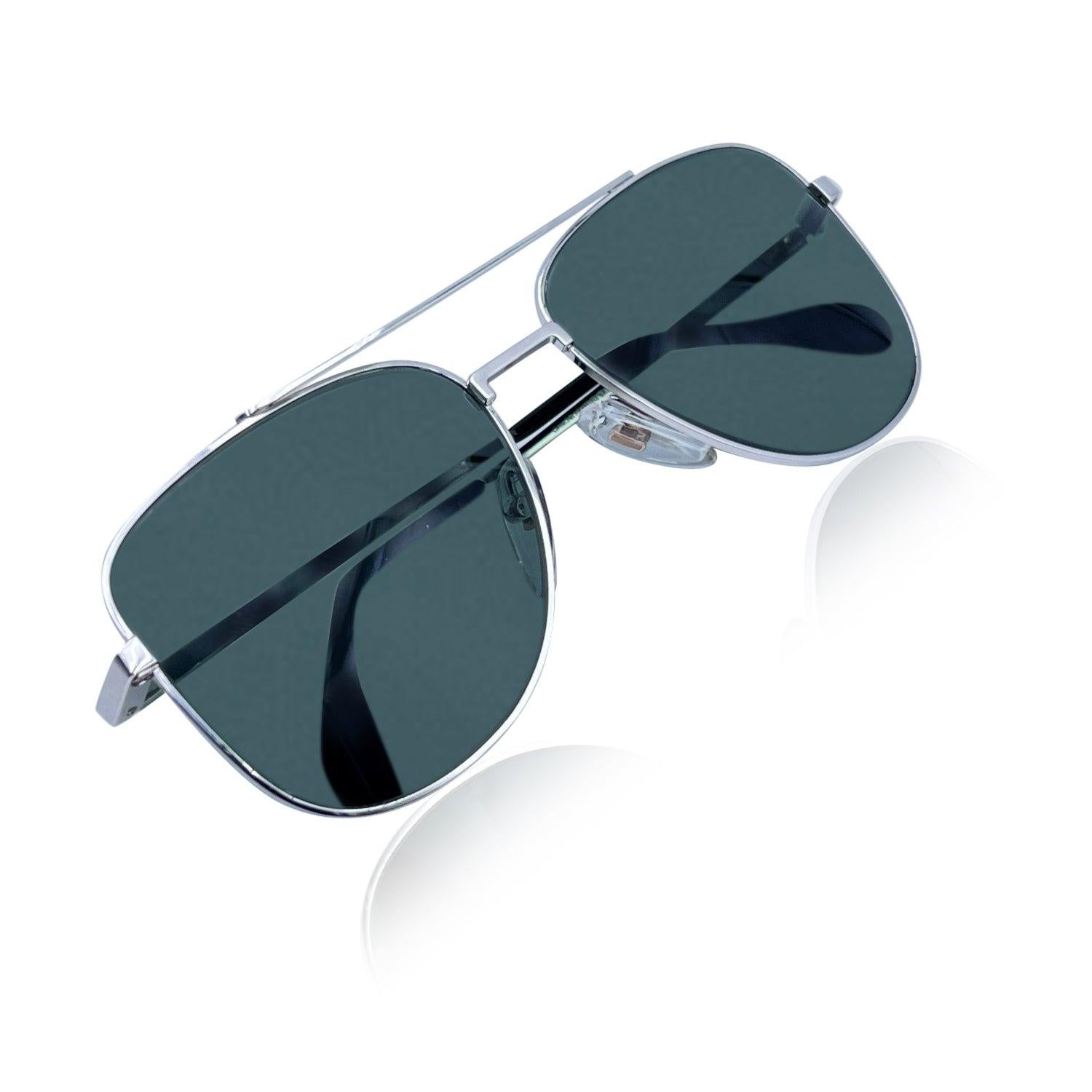 Bausch & Lomb Vintage 70s Aviator White Gold Mod. 519 Sunglasses In Excellent Condition In Rome, Rome