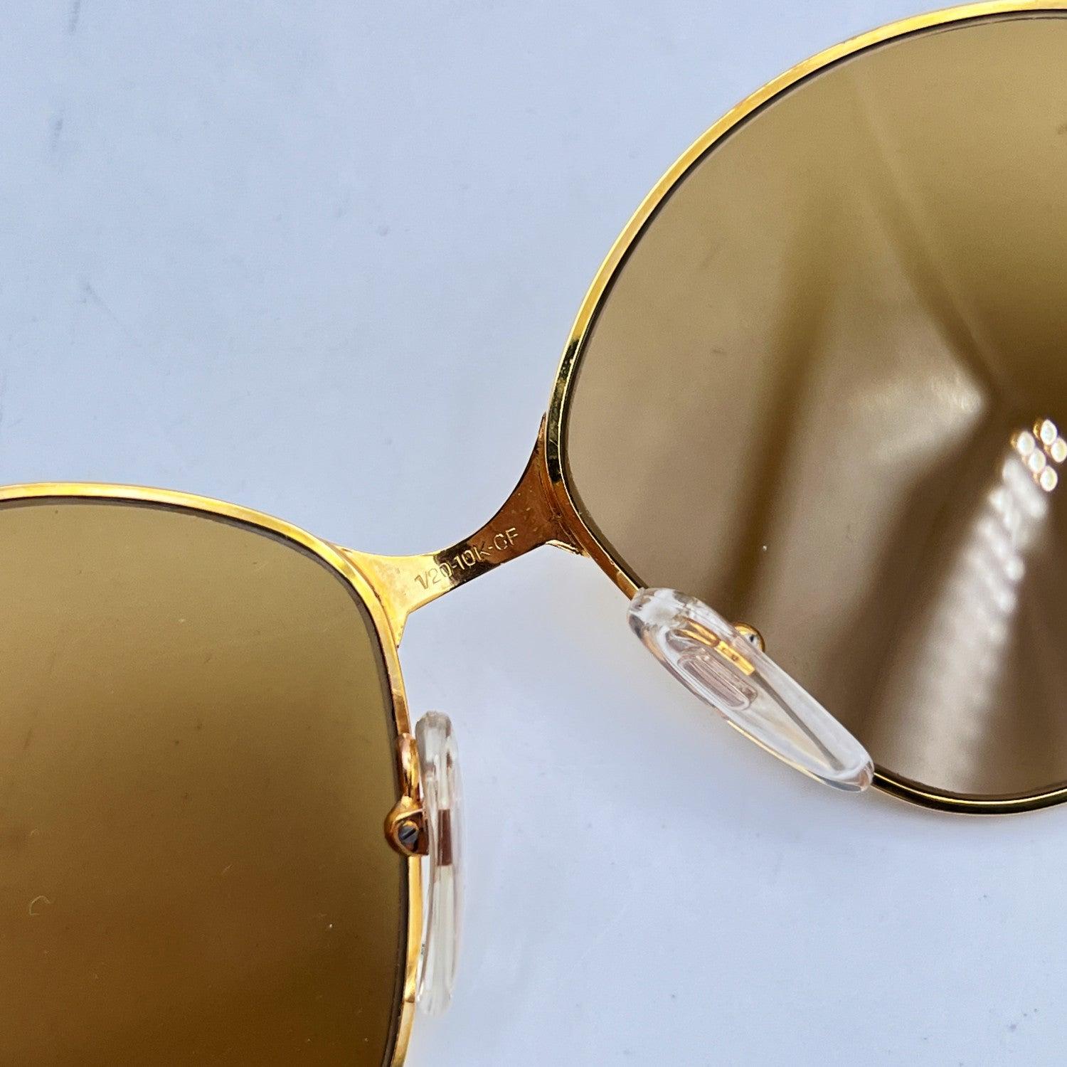 Bausch & Lomb Vintage 70s Mint Unisex Gold Sunglasses Mod. 516 For Sale 3