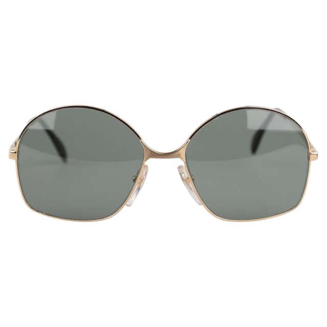 Vintage Bausch and Lomb 1960'S SHELLS Yellow Oversized Sunglasses B&L Usa For Sale at 1stDibs