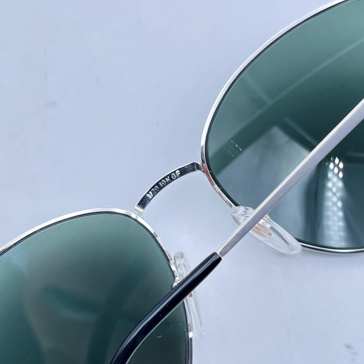 Occhiali da sole Bausch & Lomb Vintage Silver Metal White Gold Mod. 512 in vendita 1