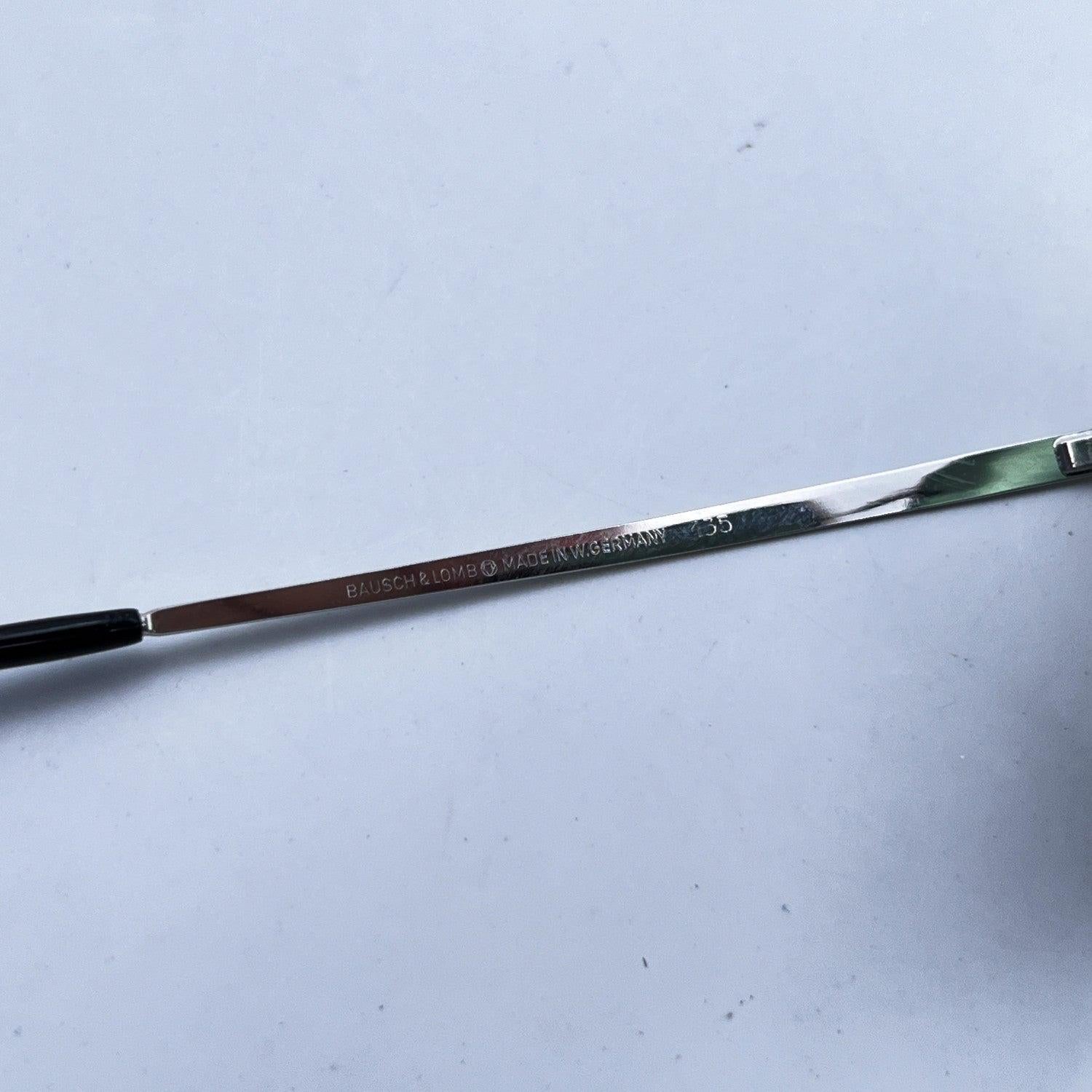 Occhiali da sole Bausch & Lomb Vintage Silver Metal White Gold Mod. 512 in vendita 2