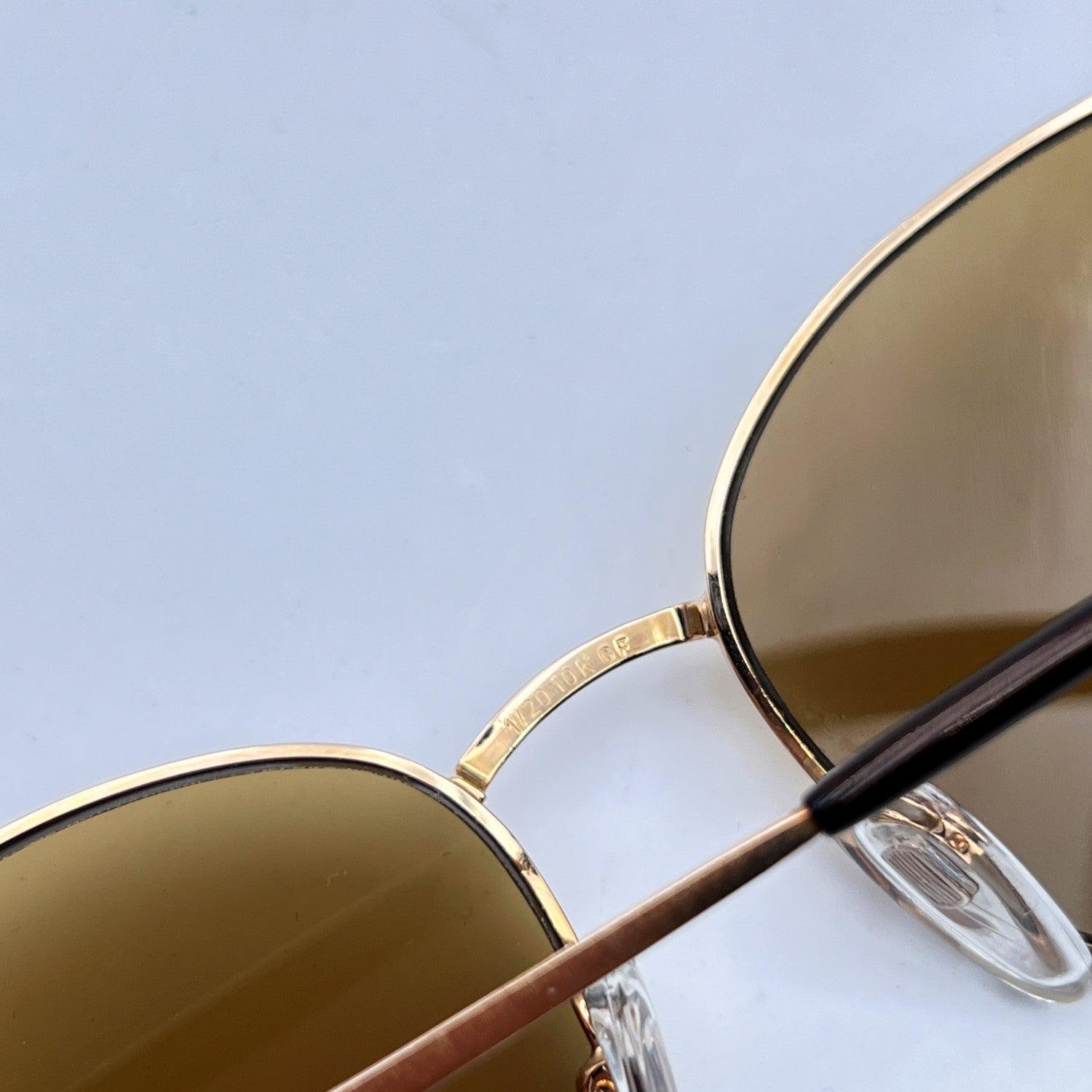 Bausch & Lomb Lunettes de soleil unisexe vintage or 1/29 10K GF Mod 512 Excellent état - En vente à Rome, Rome