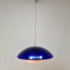 Lampada a sospensione in vetro di Murano "Bauta" di Vistosi, Italia anni '80