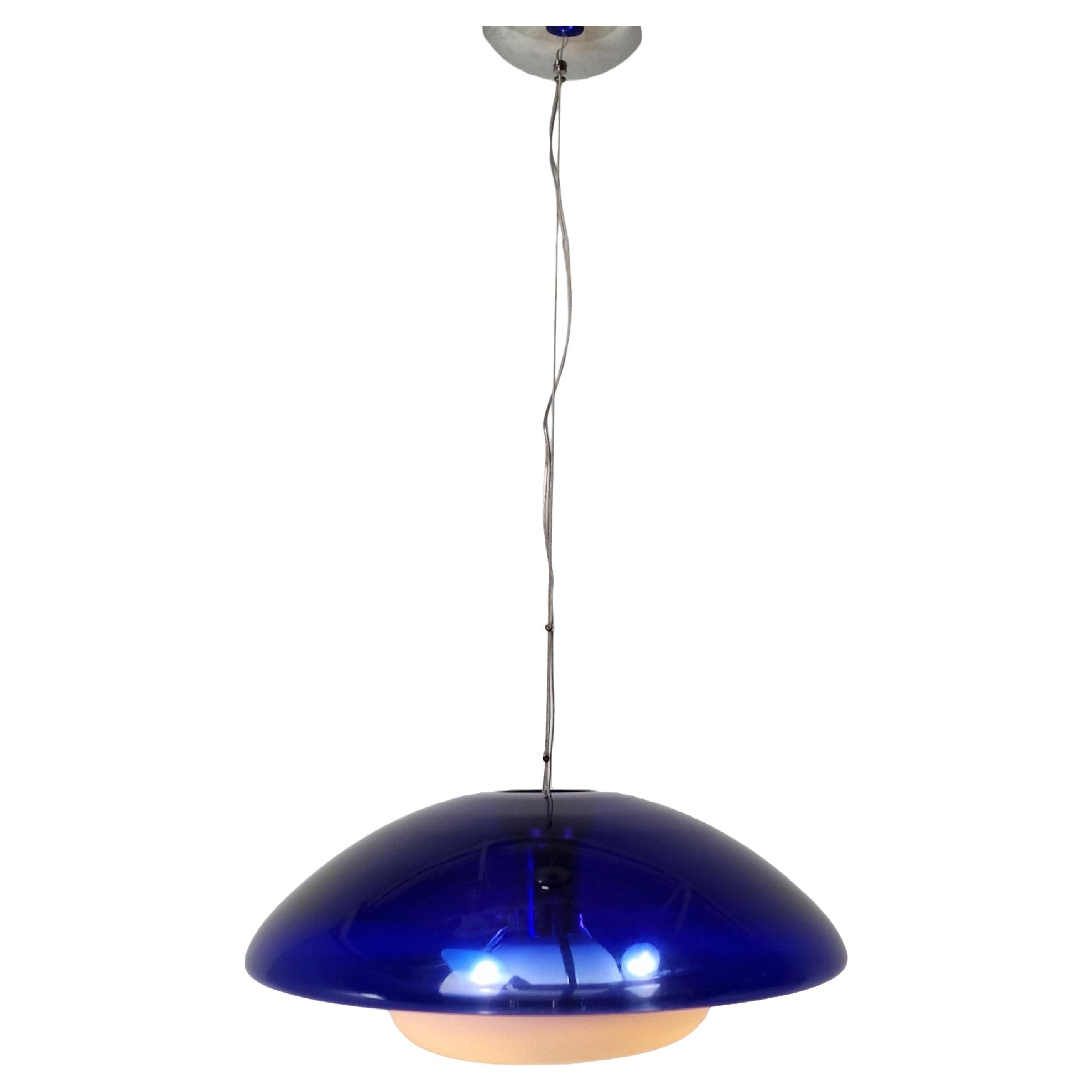 "Bauta" Murano Glass Pendant Lamp by Vistosi, Italy 1980s For Sale