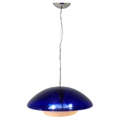 "Bauta" Murano Glass Pendant Lamp by Vistosi, Italy 1980s