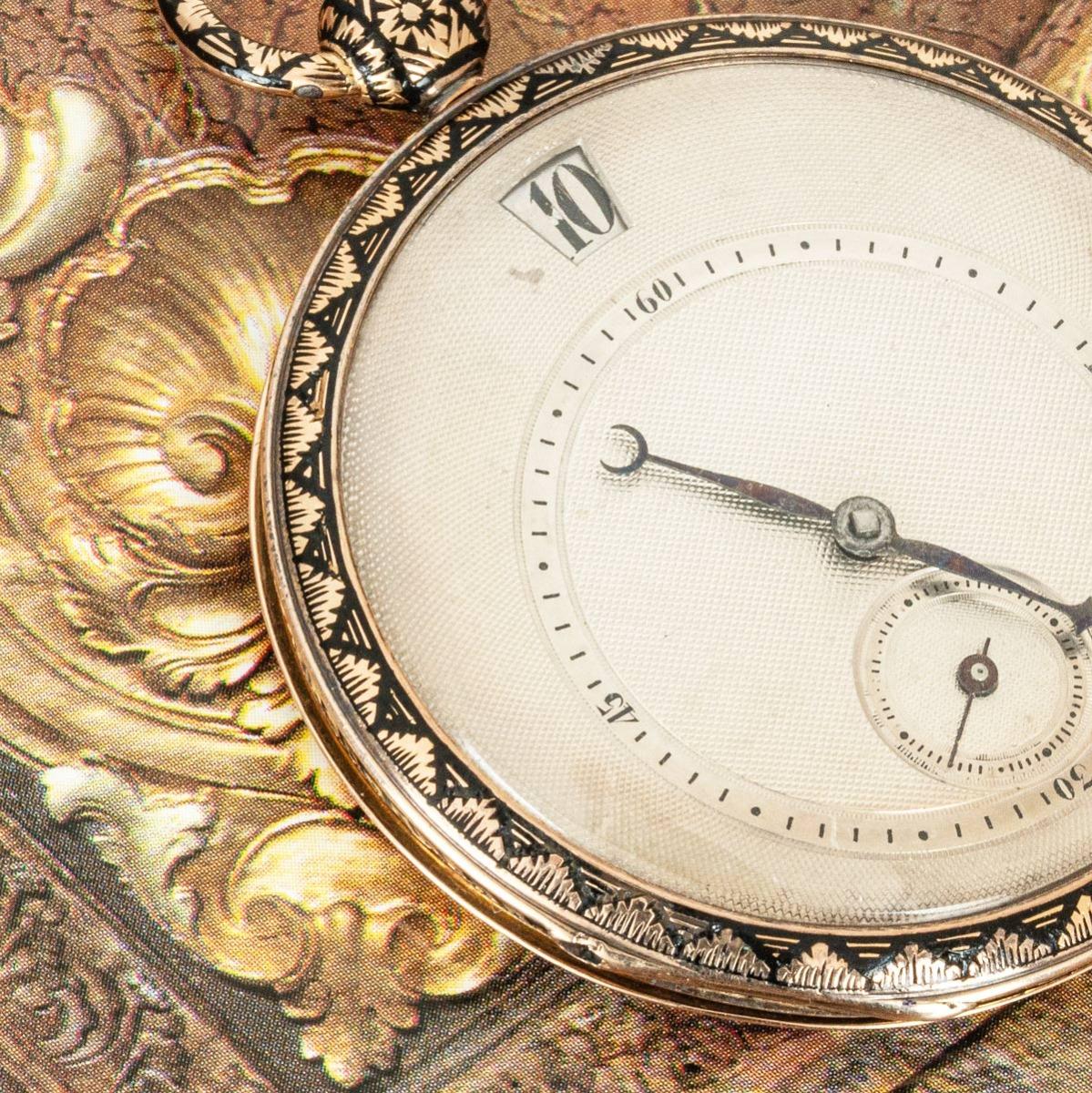 Bautte & Moynier Rare Gold & Enamel Jump Hour Pocket Watch C1825 For Sale 6