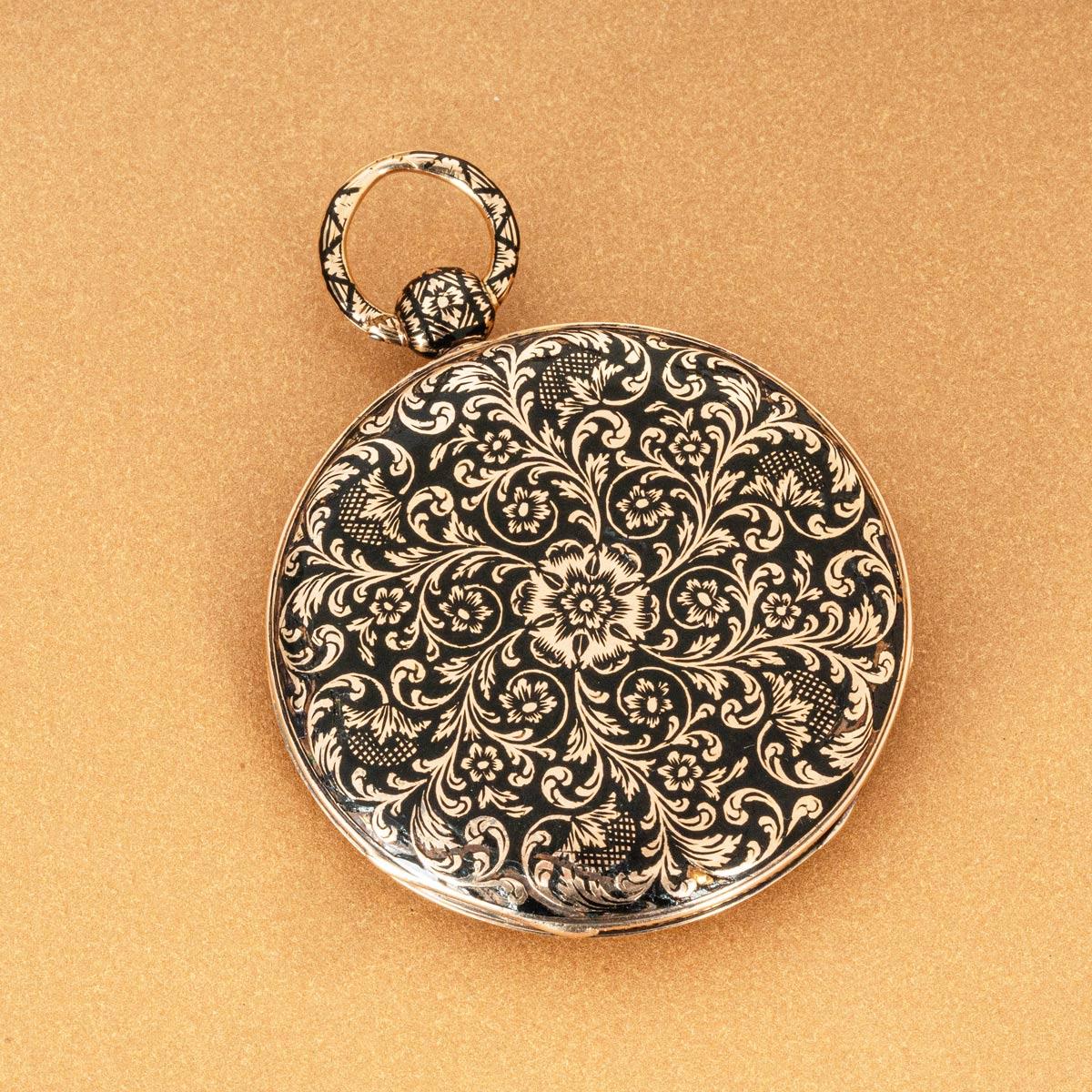 Bautte & Moynier Rare Gold & Enamel Jump Hour Pocket Watch C1825 For Sale 3