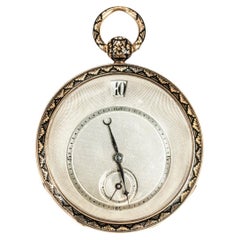 Bautte & Moynier Rare Gold & Enamel Jump Hour Pocket Watch C1825