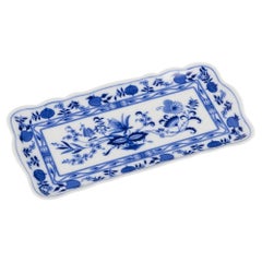 Bavaria, Germany. Porcelain tray. Blue Onion-patterned. Printed decoration.