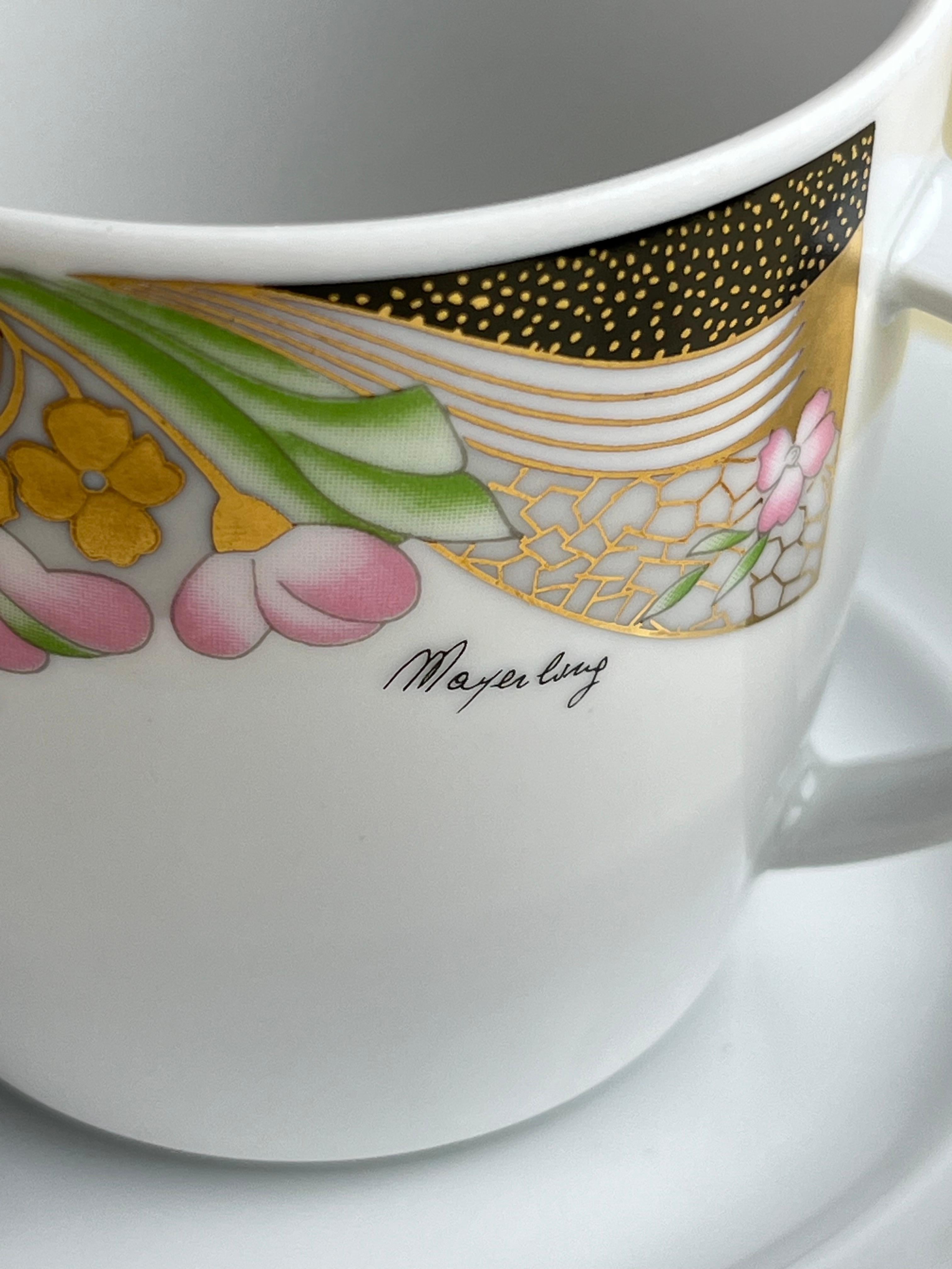 German Bavaria Porcelain Tea Set 13 pieces, 80s For Sale