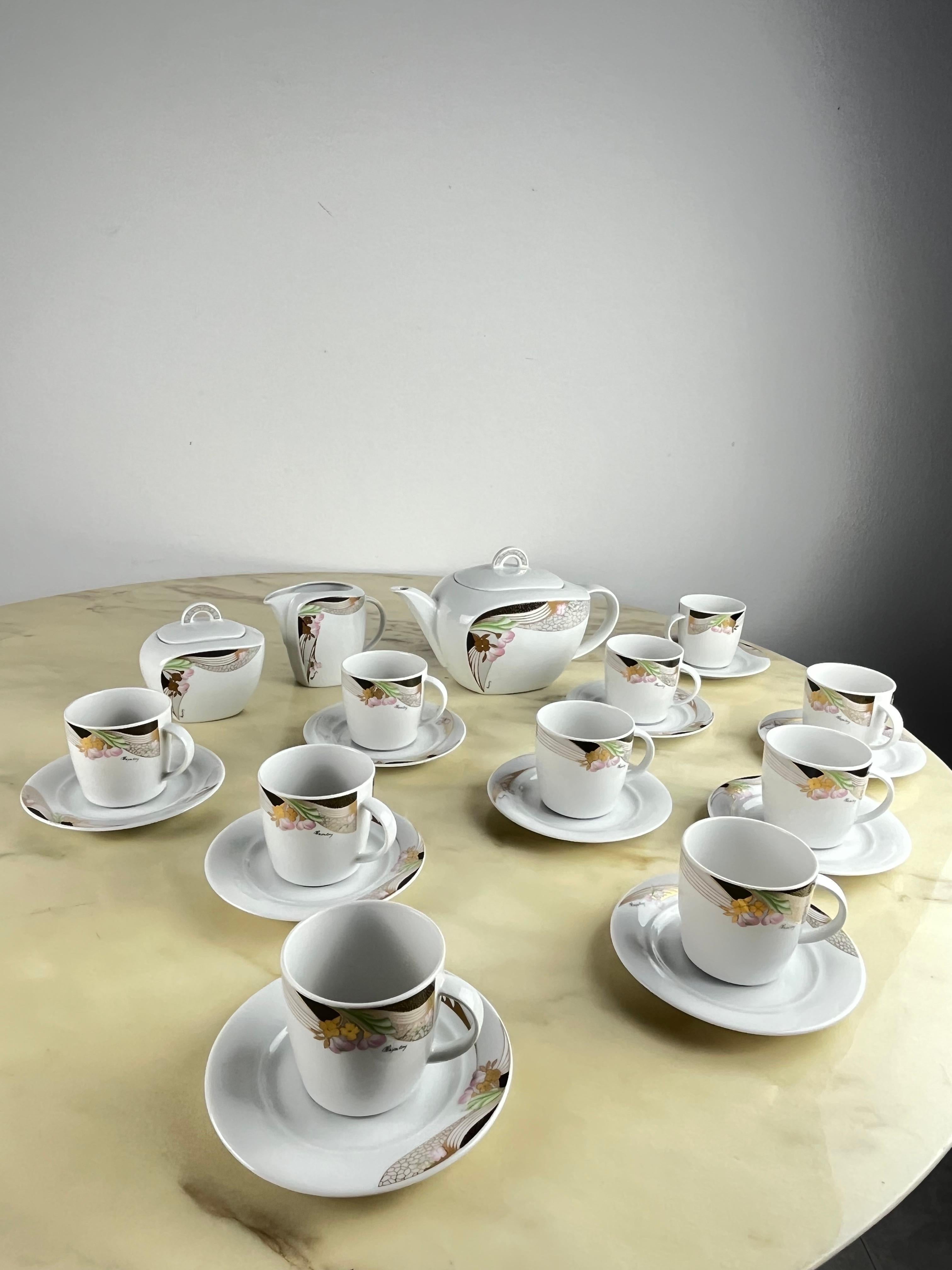 Bavaria Porcelain Tea Set 13 pieces, 80s For Sale 1