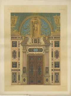 Bavarian Ecclesiastical Chromolithographs, Gothic Revival Design, 1874