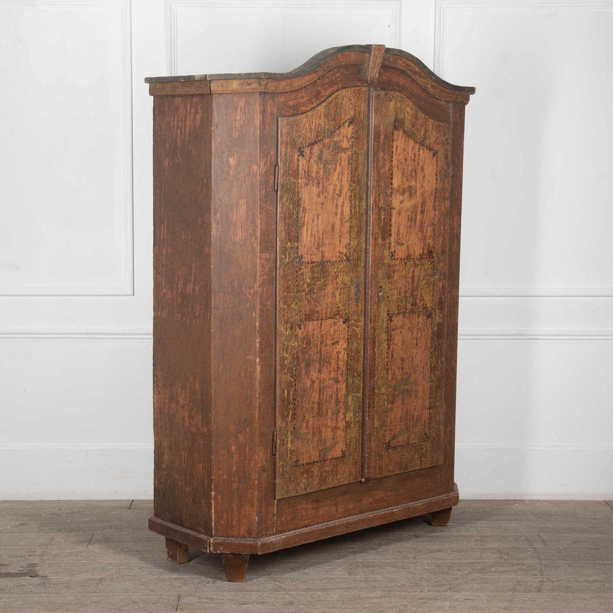 German Bavarian Painted Armoire For Sale