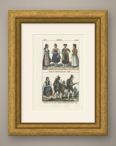 Bavarian Peasant Dress, a Spessart Woman and Mountain Hunters, 1842
