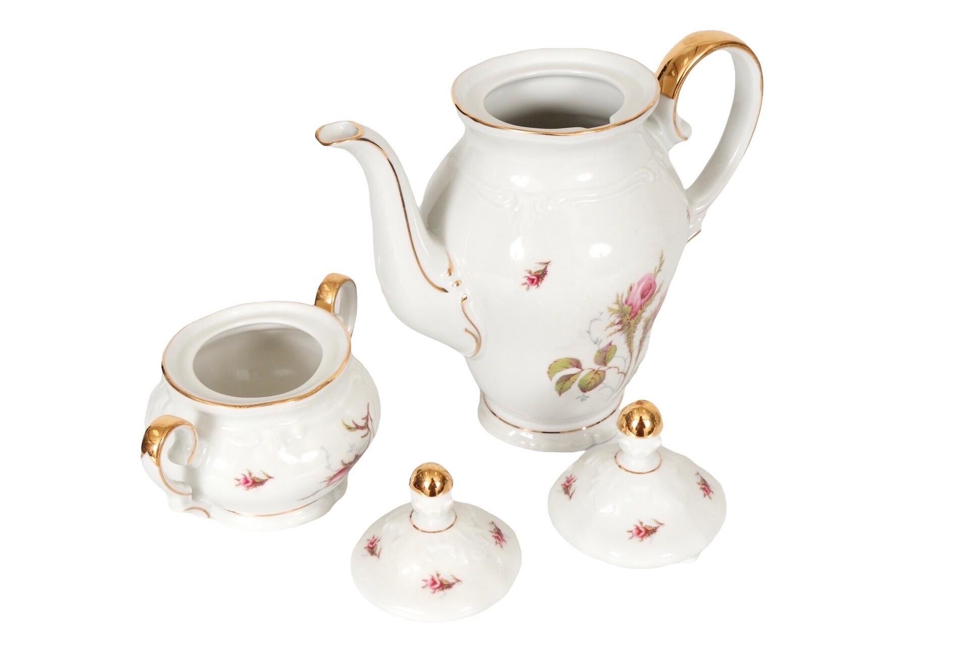 Bavarian Porcelain Coffee Set, 15 Pieces 3