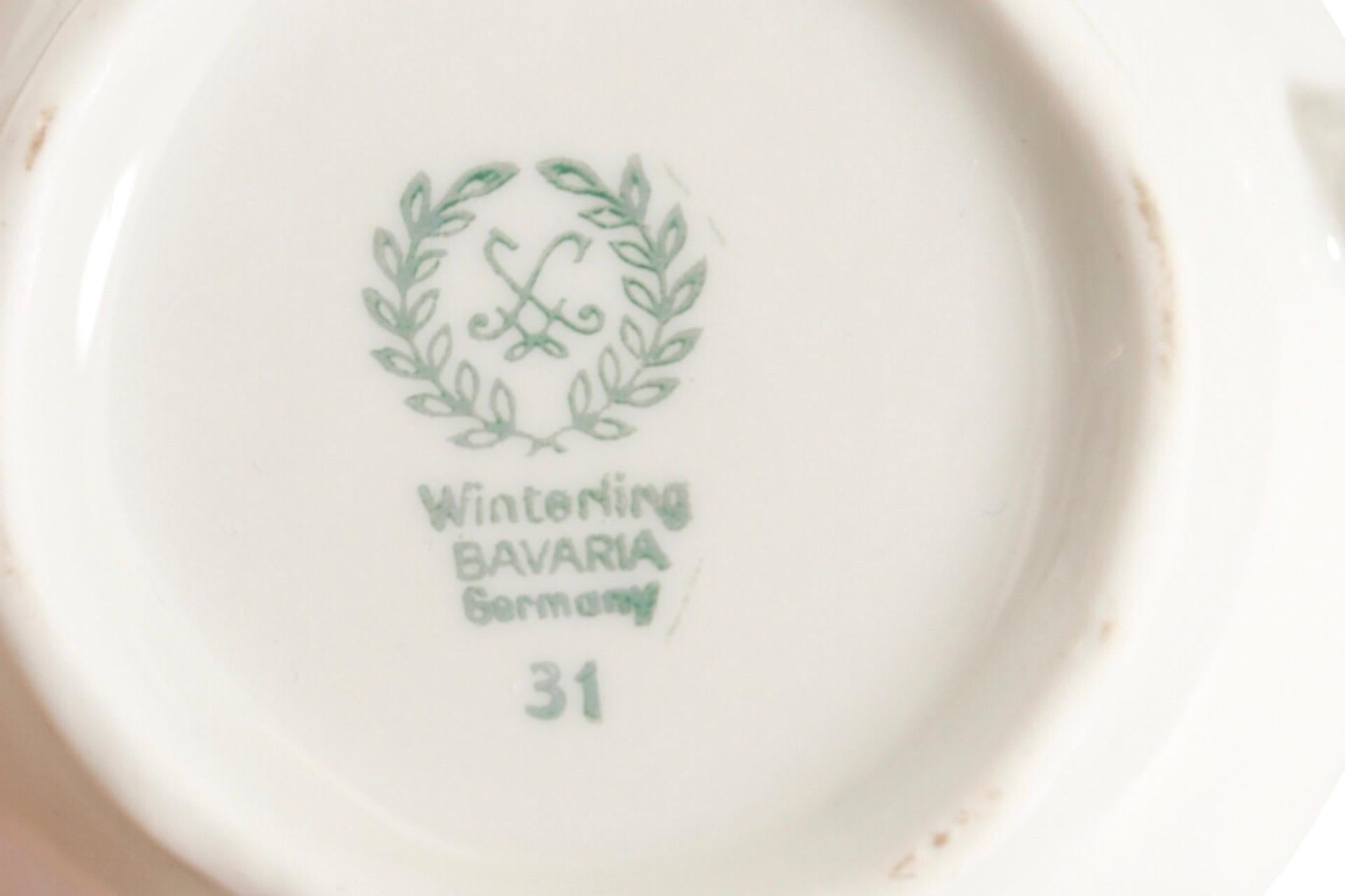 Bavarian Porcelain Coffee Set, 15 Pieces 4