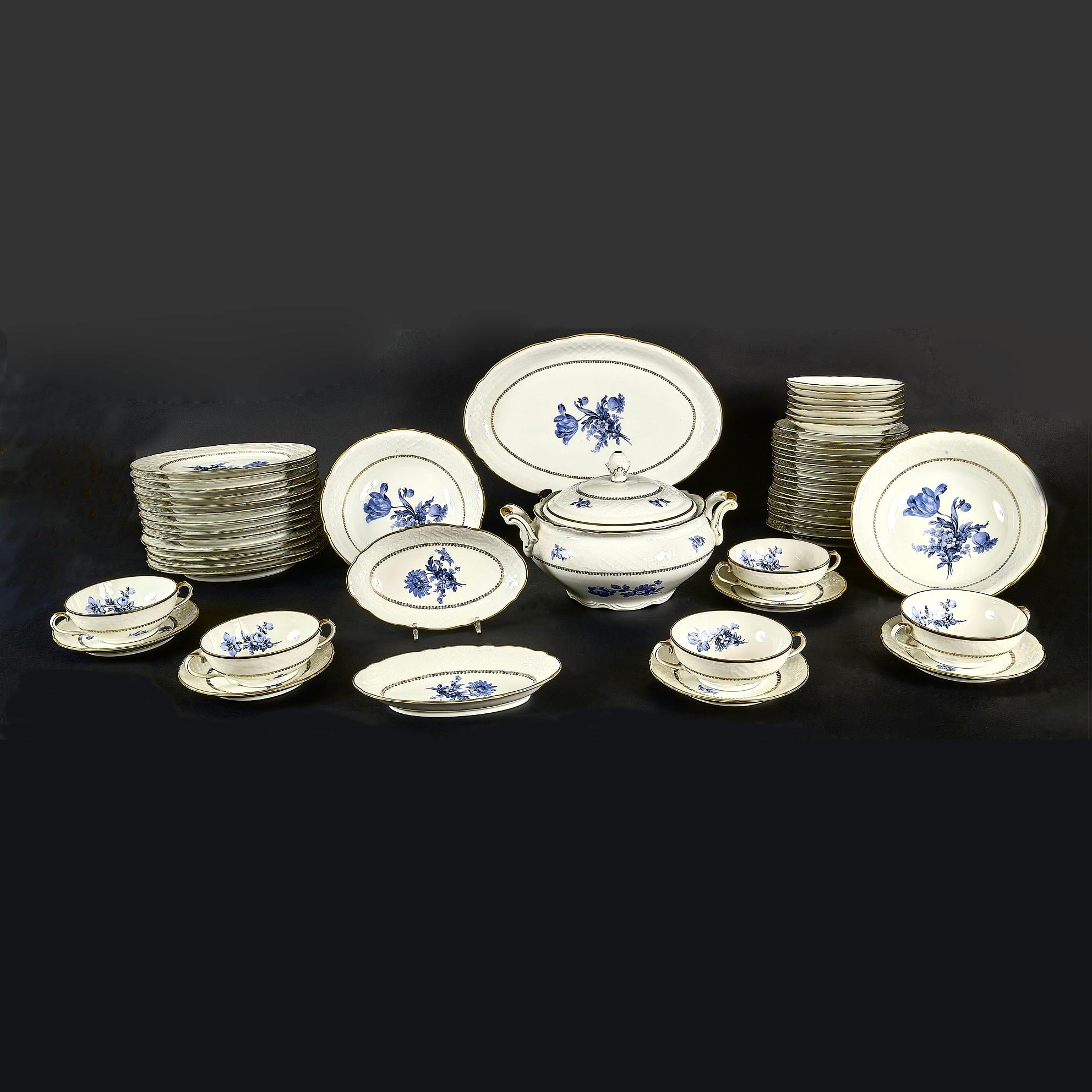 Bavarian Porcelain Dinnerware Set By Carl Schumann Factory 54 Pieces